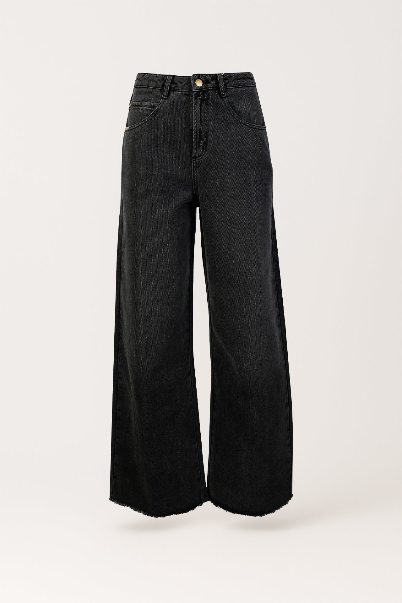 Calças de ganga de cintura alta e pernas largas Sahoco