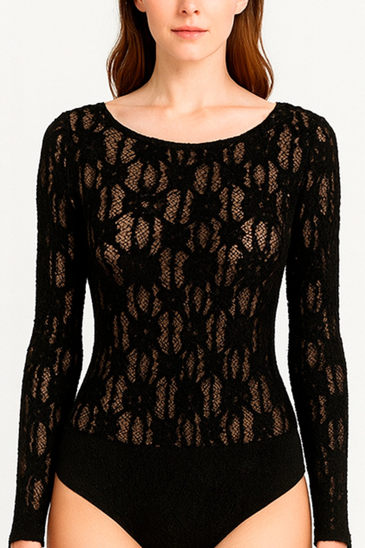 Long Sleeve Lace Bodysuit Sahoco