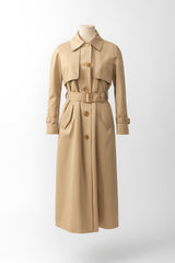 Long Wrap Trench Coat with Belt Sahoco