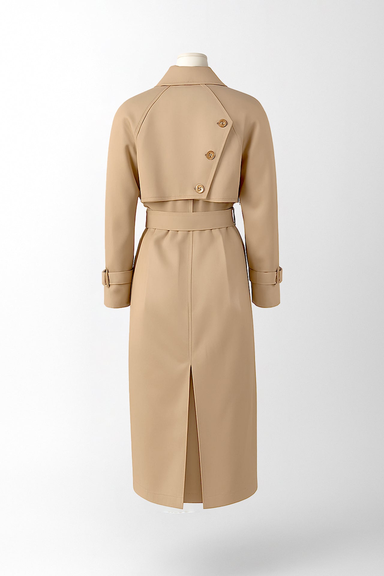 Long Wrap Trench Coat with Belt Sahoco