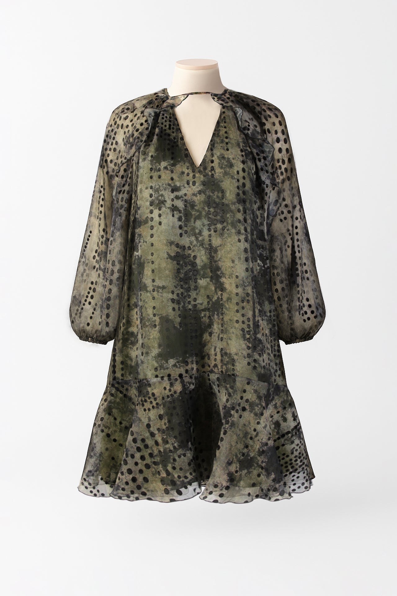 Flowy Printed Chiffon Mini Dress Sahoco