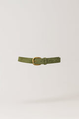 Genuine Leather Belt with Oval Buckle Sahoco