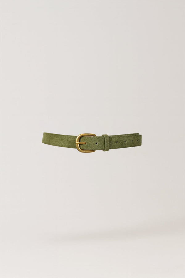 Genuine Leather Belt with Oval Buckle Sahoco