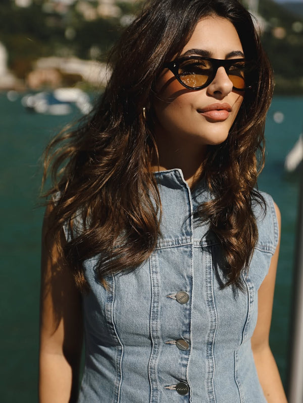 Fitted Denim Waistcoat Colcci