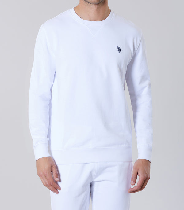 Men’s Classic White Cotton Sweater U.S. Polo Assn.