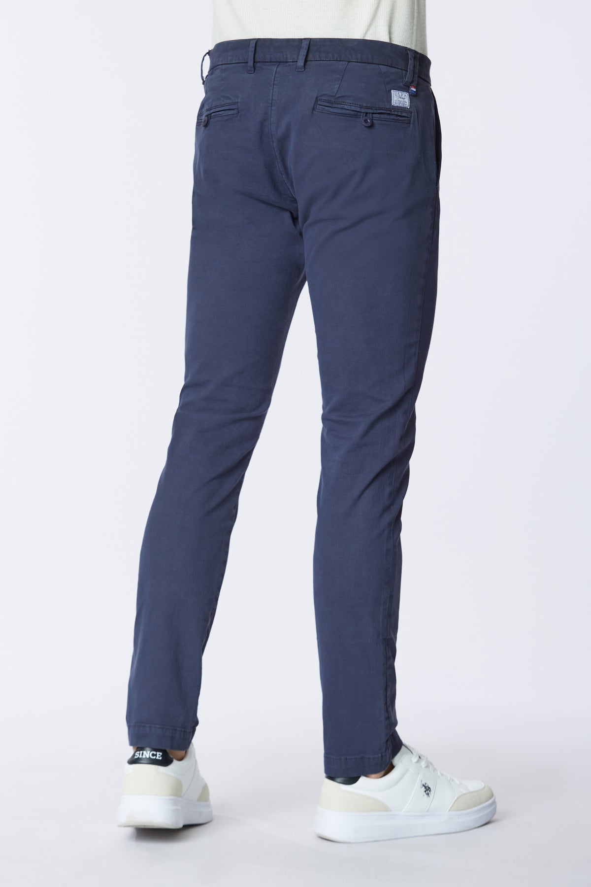 Calças chino de sarja reta para homem da US Polo Assn.