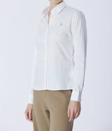 Women's White Long Sleeve Shirt with Logo U.S. Polo Assm.