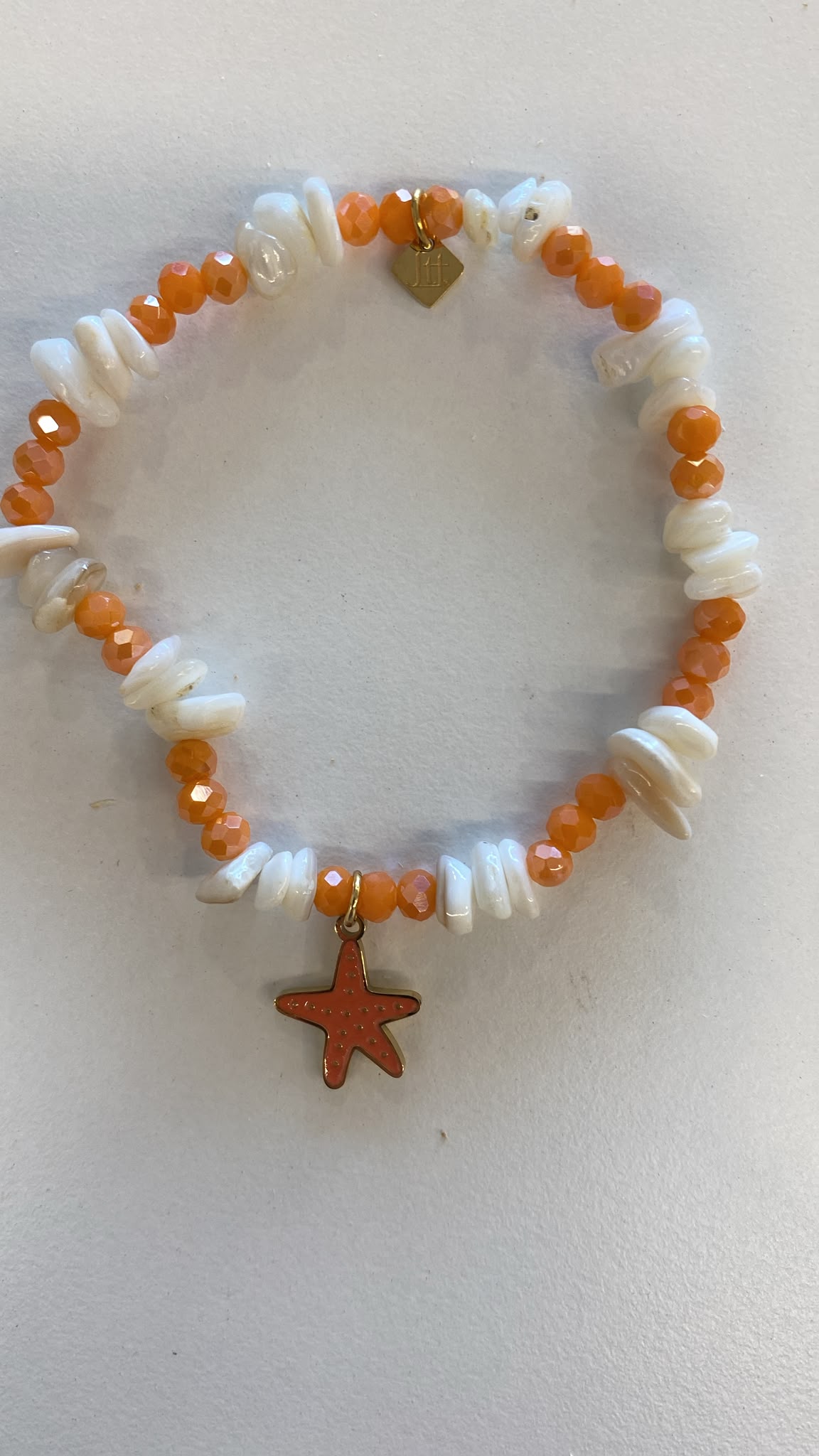 Set of 3 Orange Beaded Bracelets Jetlag