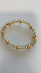 Set of 3 Orange Beaded Bracelets Jetlag