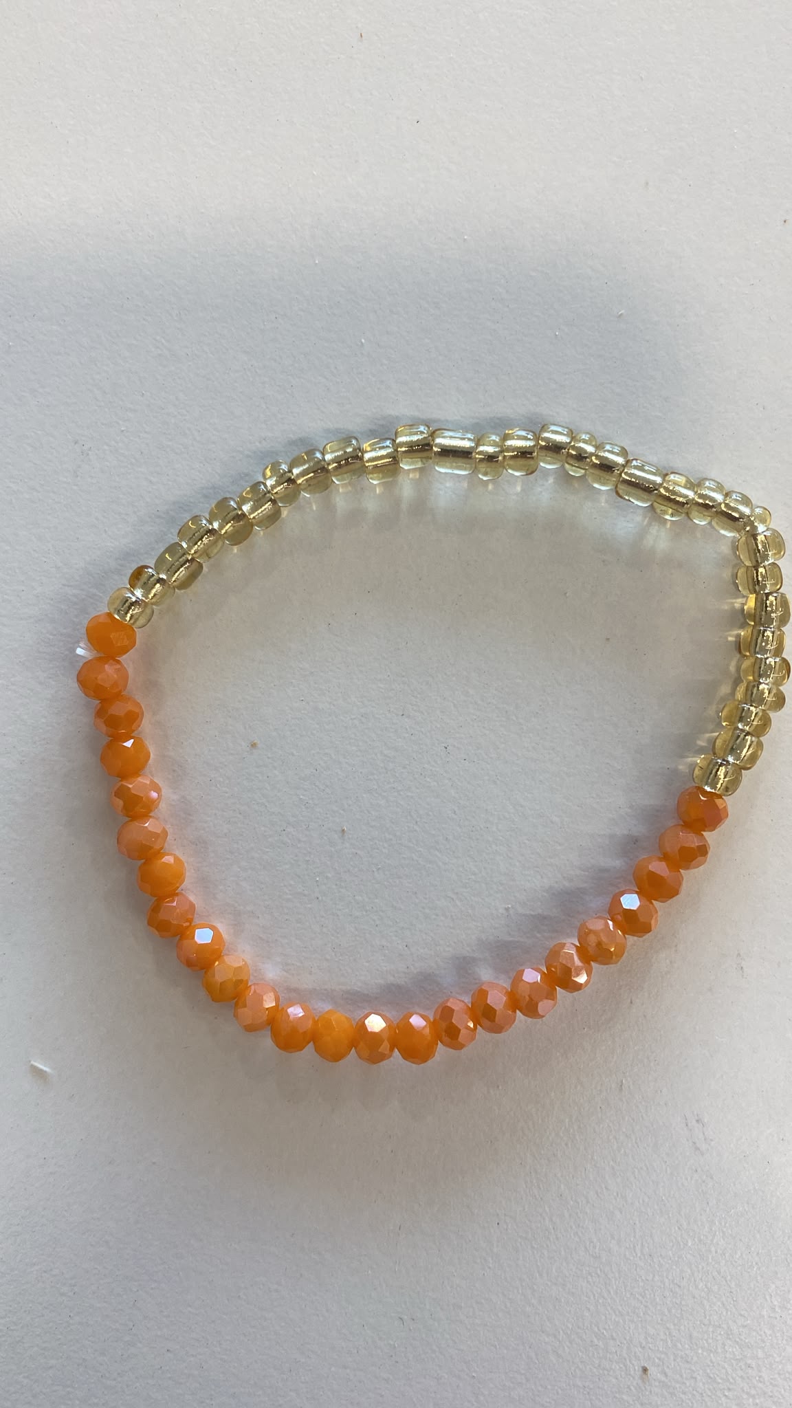 Set of 3 Orange Beaded Bracelets Jetlag