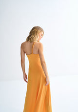 Vestido com fenda trespassada Lez a Lez