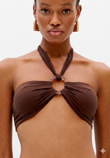 Ring-Detail Halter Bikini Set Lança Perfume