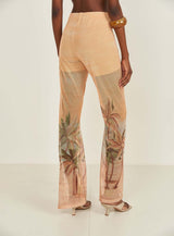 Printed Mesh Flare Pants Colcci