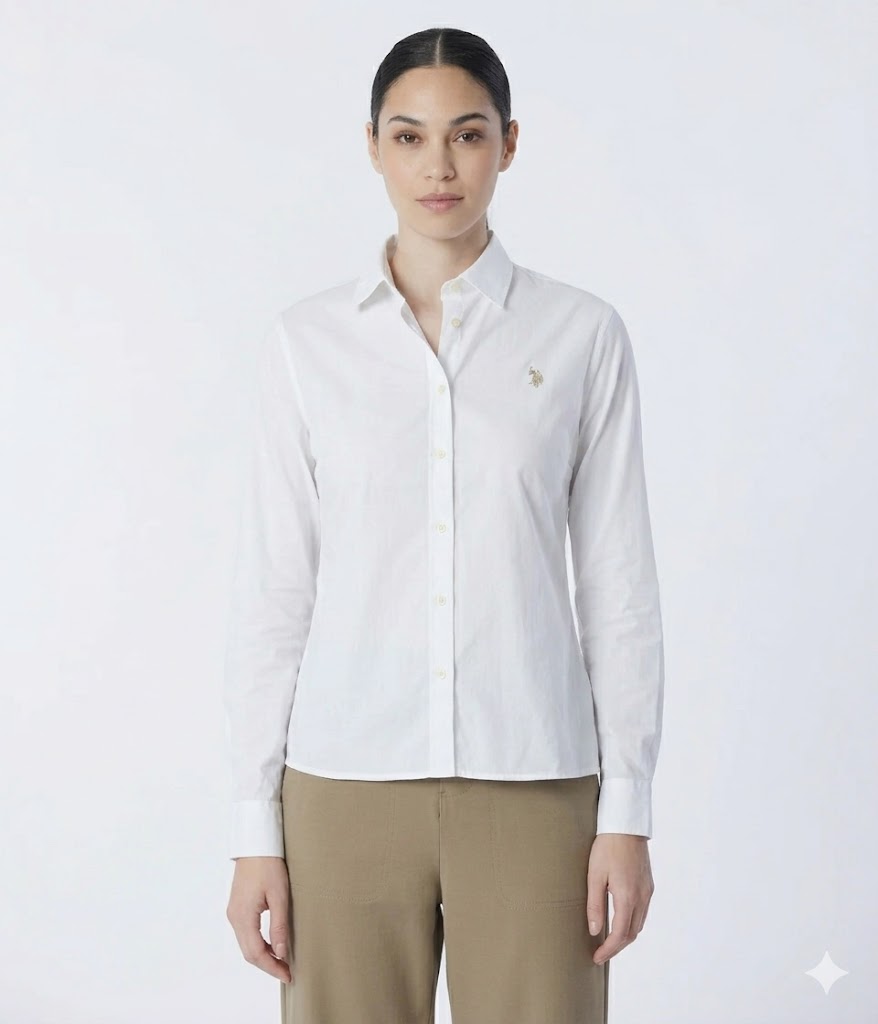 White Long Sleeve Shirt with Logo U.S. Polo Assm.
