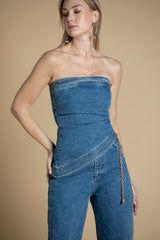 Calça de ganga mom jeans Sahoco
