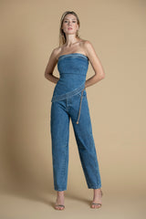 Calça de ganga mom jeans Sahoco