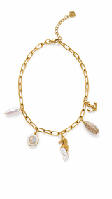 Gold Chain Ocean Charm Necklace Jetlag