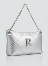 Metallic Silver Shoulder Bag Rufel