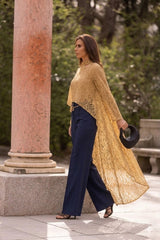 Semi-Transparent Lace Asymmetrical Tunic Sahoco