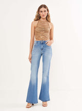 New York Flare Faded Jeans Colcci