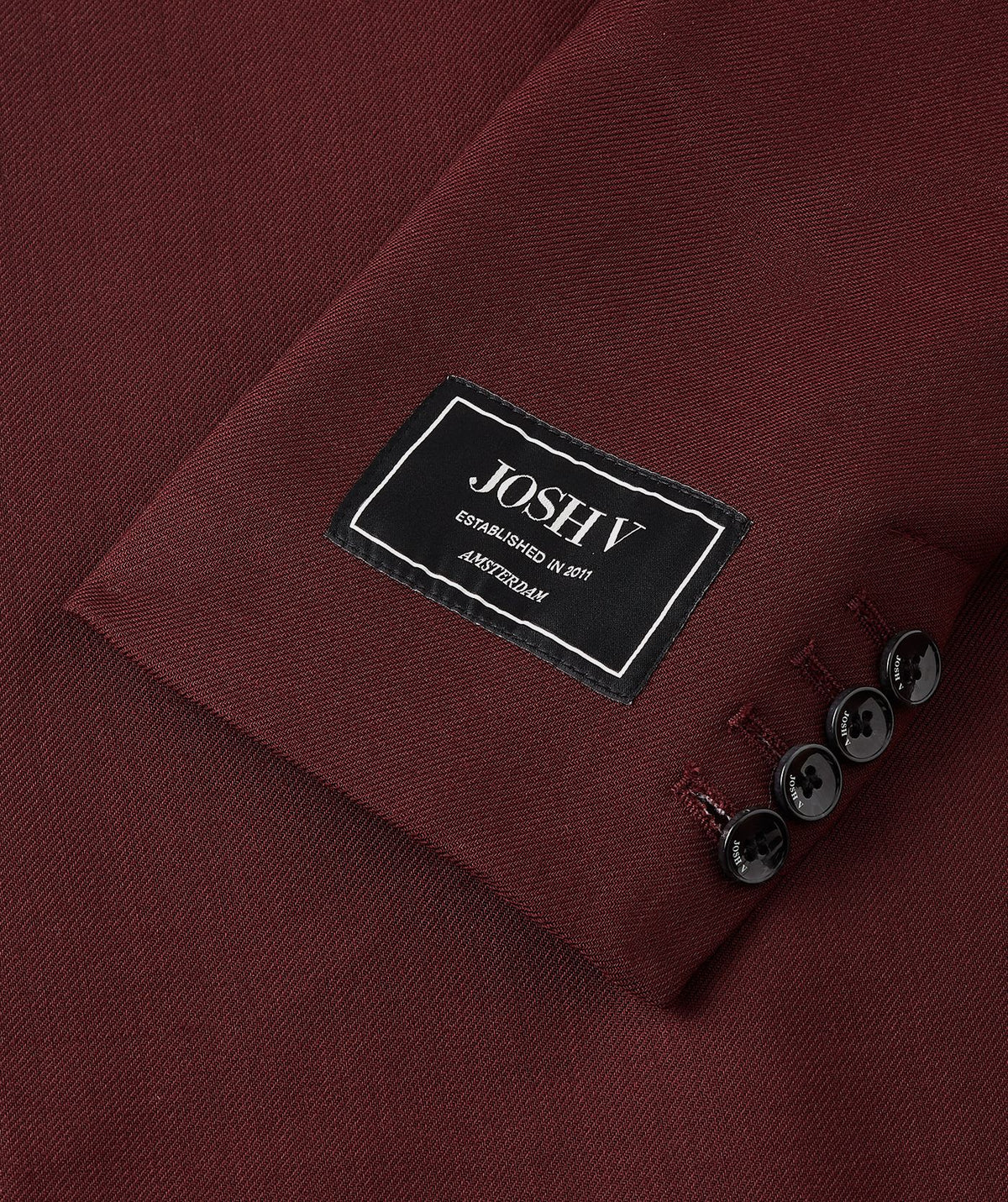 Athena Oversized Coat with Wool - Burgundy JOSH V