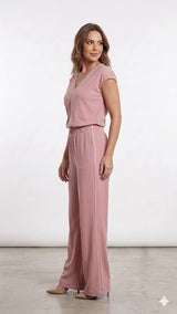Fluid Wide-Leg Trousers with Elasticated Waist Quattro Venti