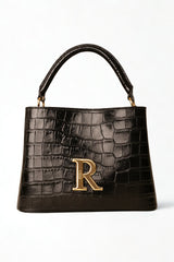 Classic Black Top-Handle Bag Rufel