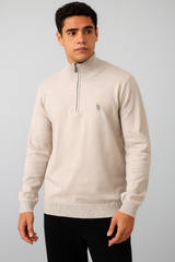 Men´s Blend Quarter Zip Sweater U.S. Polo Assm.
