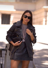 Leather Biker Jacket Sahoco