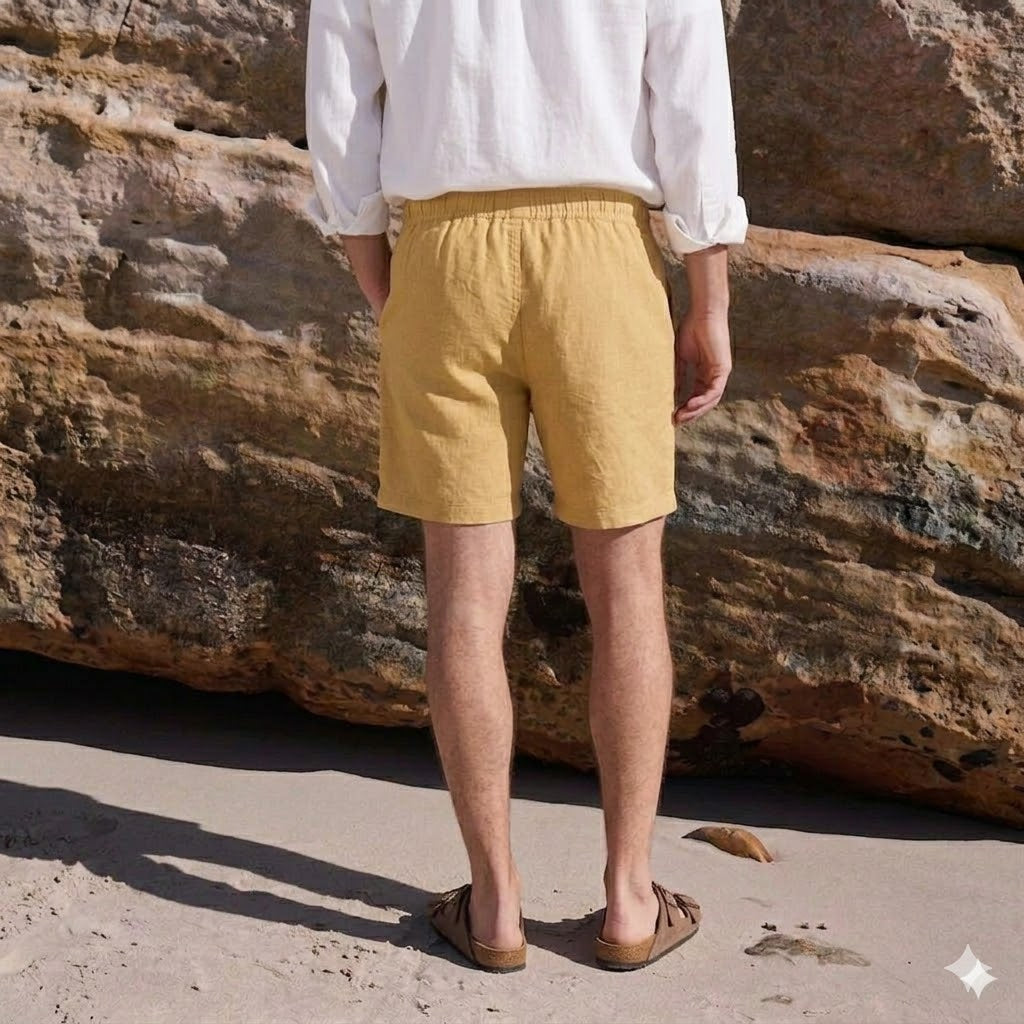 Cotton Linen Blend Chambray Shorts U.S. Polo Assn.