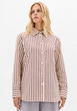 Printed Elongated Long-Sleeve Shirt Lança Perfume