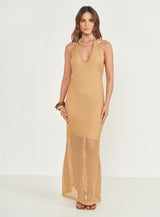 Halter-Neck Mermaid Midi Dress Colcci