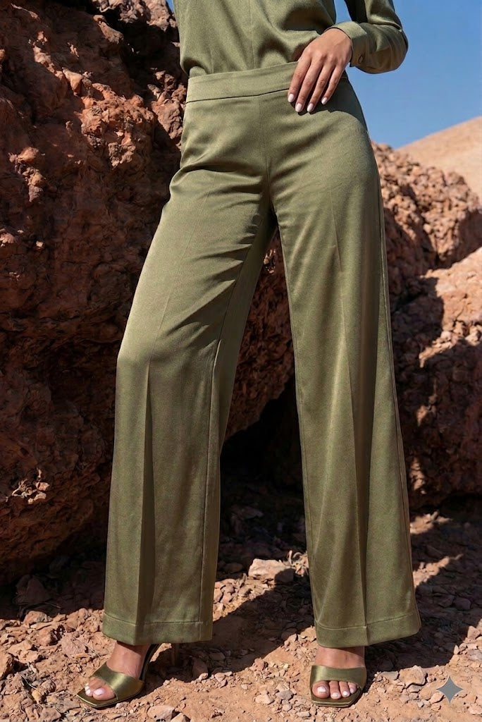 Satin Wide-Leg Trousers Arggido