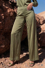 Satin Wide-Leg Trousers Arggido