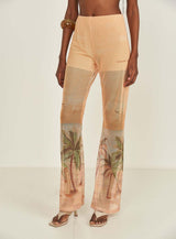 Printed Mesh Flare Pants Colcci