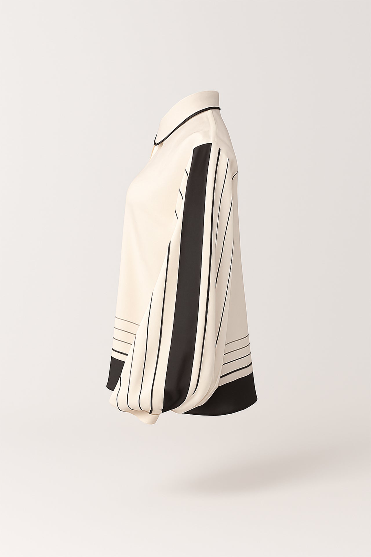 Flowy Blouse with Lapel Collar and Long Sleeves Sahoco