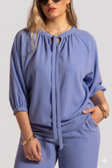 Fluid Three-Quarter Sleeve Blouse Quattro Venti
