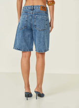 High-Rise Denim Cancun Shorts Colcci