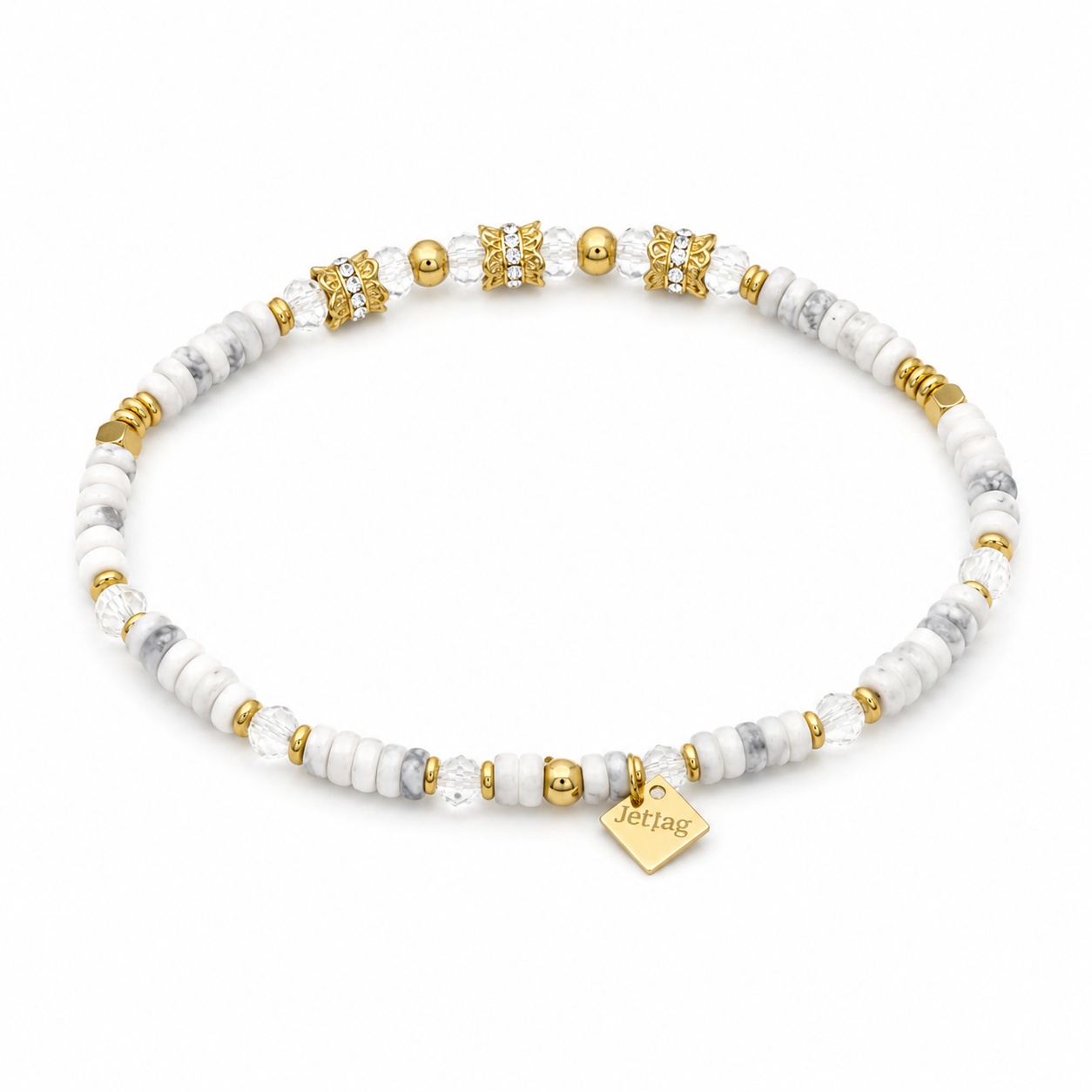 Beaded Elastic Stretch Bracelet Jetlag
