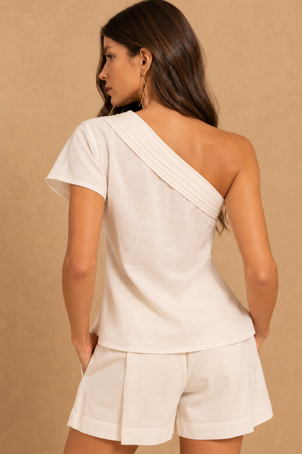 One-Shoulder Rustic Top Lez a Lez