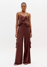 High-Waisted Fluid Wide-Leg Trousers Lança perfume