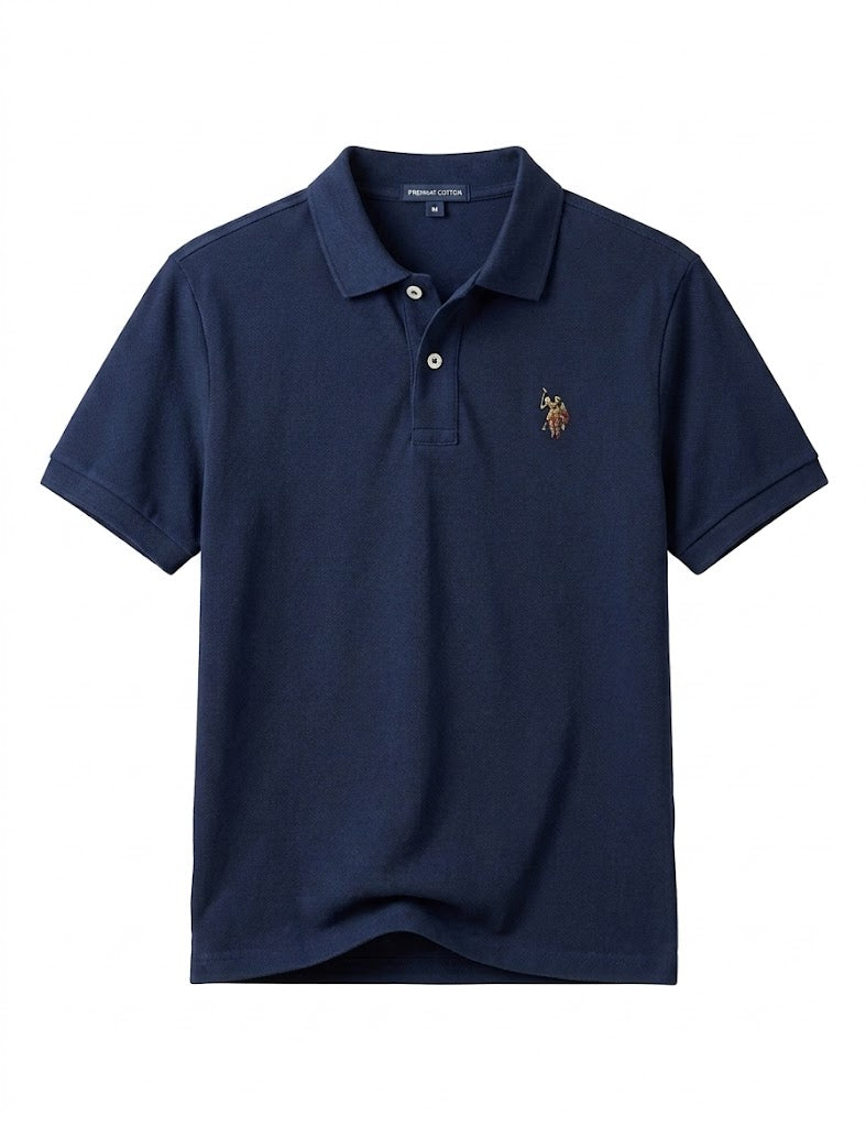 Multi Color Logo Solid Polo Shirt U.S. Polo Assm.