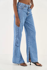 Juliette Embroidered Wide-Leg Jeans Colcci
