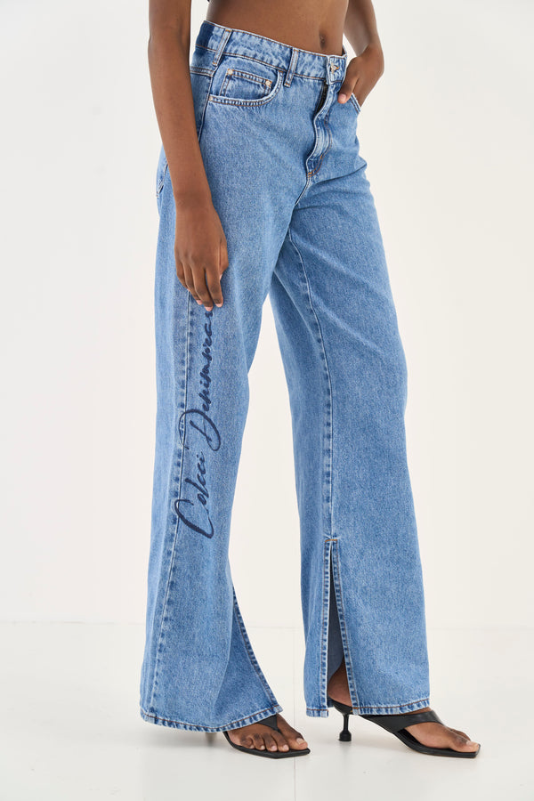 Juliette Embroidered Wide-Leg Jeans Colcci