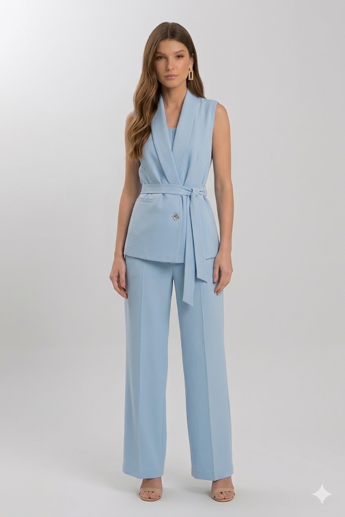 Tailored Waistcoat with Belt-Loop Detail Lez a Lez