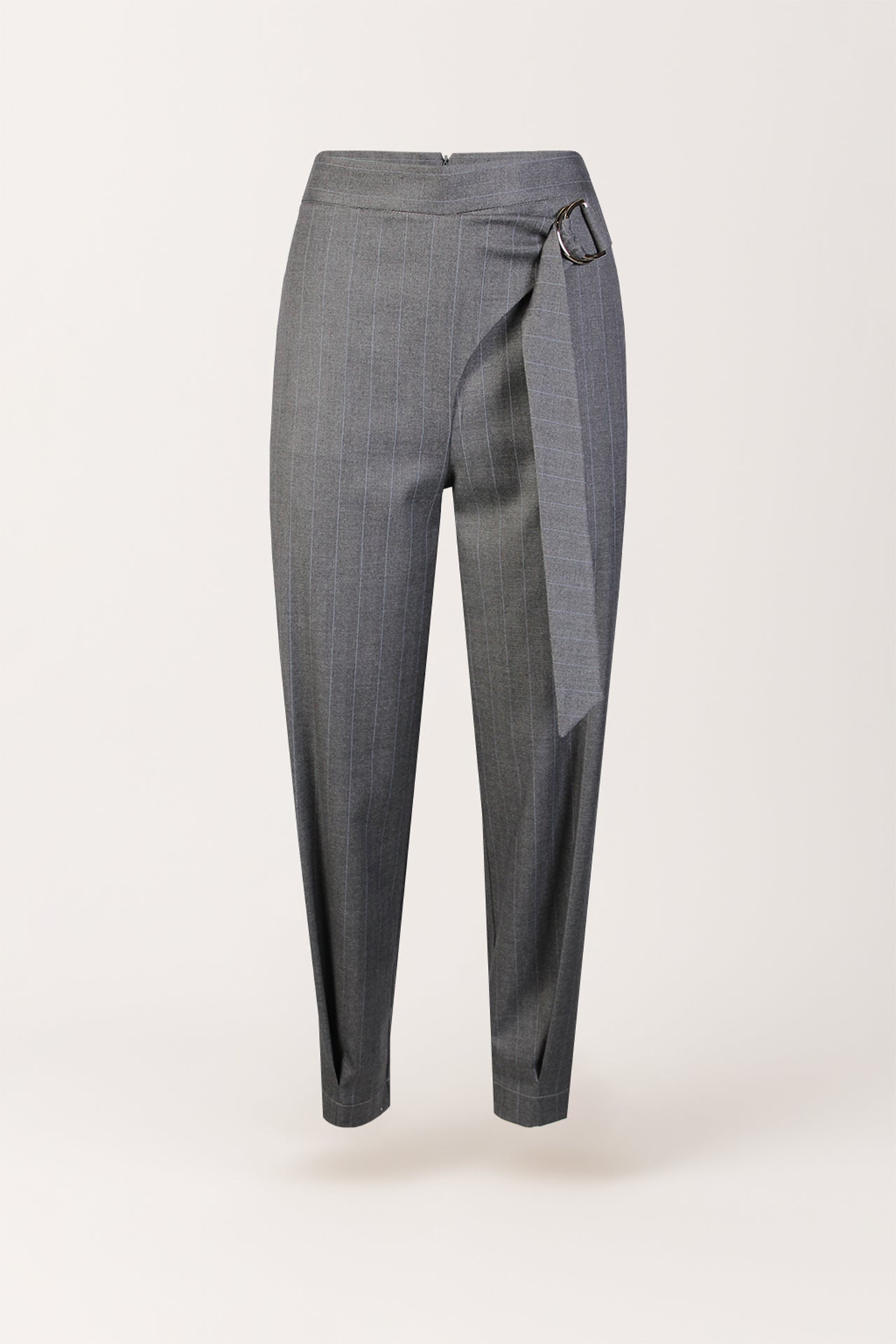 Tapered Tailored Trousers with Side Buckle Sahoco