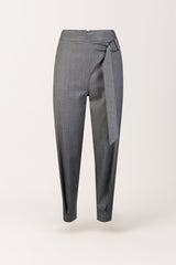 Tapered Tailored Trousers with Side Buckle Sahoco