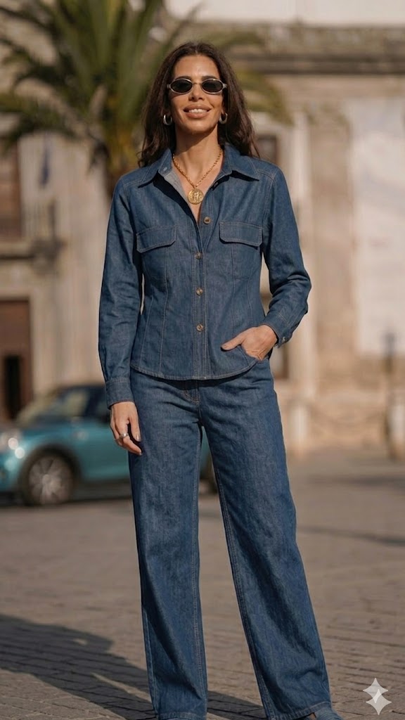 Fitted Denim Shirt Arggido