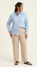 Blue Relaxed Button-Down Shirt Sissus