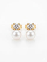 Delicate Diamond & Petite Pearl Studs Jetlag